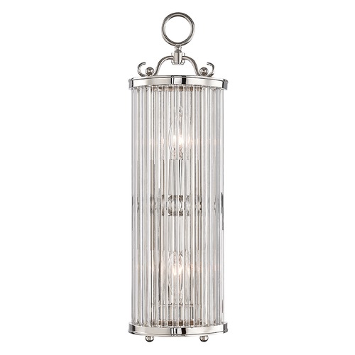 Hudson Valley Lighting Glass No. 1 Wall Sconce in Polished Nickel by Hudson Valley Lighting MDS200-PN