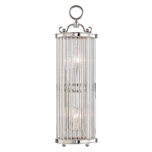 Hudson Valley Lighting Glass No. 1 Wall Sconce in Polished Nickel by Hudson Valley Lighting MDS200-PN