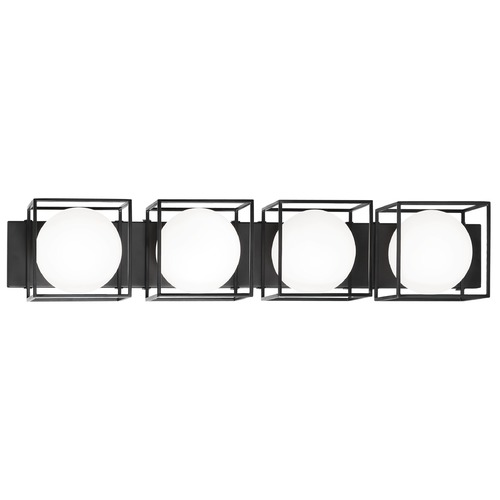 Matteo Lighting Squircle Black Bathroom Light by Matteo Lighting S03804BK