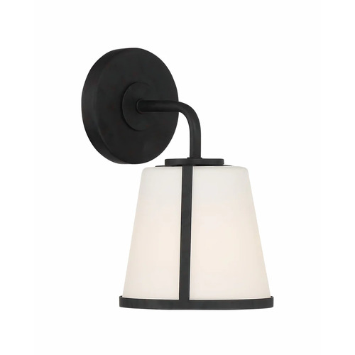 Fulton Wall Sconce in Black by Crystorama Lighting