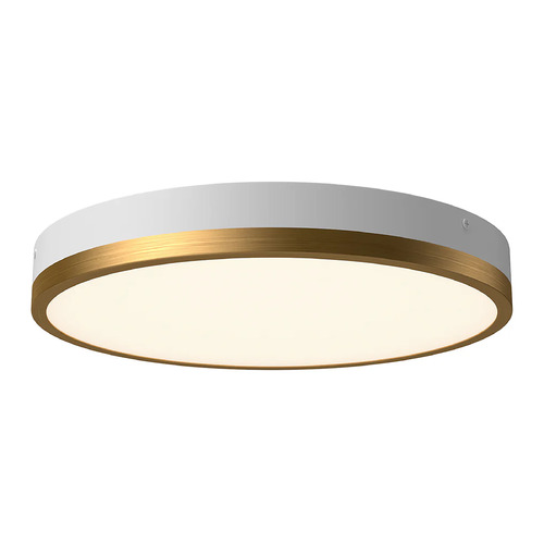Alora Lighting Adelaide Aged Gold / White LED Flushmount Light