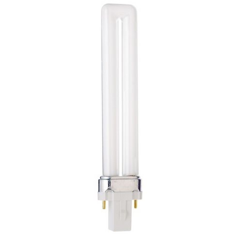 Satco Lighting 9-Watt Twin Tube G23 Compact Fluorescent Light Bulb S6706