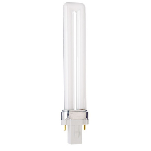 9W Twin Tube G23 Compact Fluorescent Light Bulb by Satco Lighting
