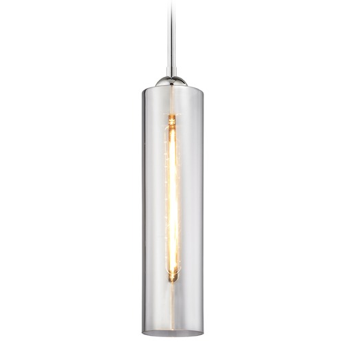 Design Classics Lighting Smoke Glass Mini-Pendant Chrome 581-26 GL1652C