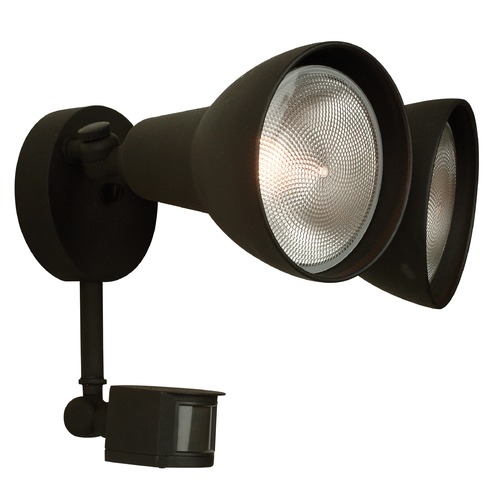 2-Light Outdoor Flood Light with Motion Sensor in Matte Black by Craftmade Lighting