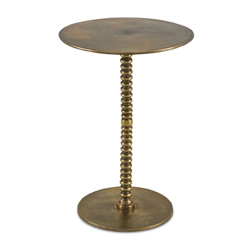 Darsari Accent Table in Brass by Currey & Company