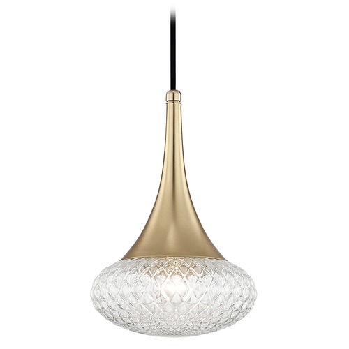 Mitzi by Hudson Valley Bella Pendant in Brass by Mitzi by Hudson Valley H114701C-AGB