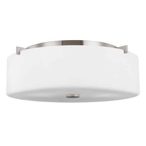 Generation Lighting Sunset Drive 16-Inch Flush Mount in Brushed Steel by Generation Lighting FM312BS