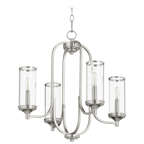 Quorum Lighting Collins Satin Nickel Chandelier by Quorum Lighting 6044-4-65