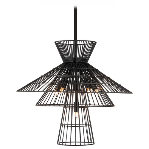 Z-Lite Alito Matte Black Chandelier by Z-Lite 6015-6MB