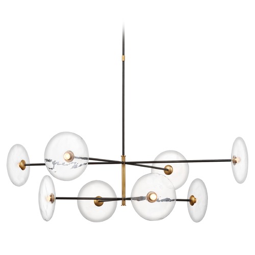 Ian K. Fowler Calvino Radial Chandelier in Aged Iron by Visual Comfort Signature