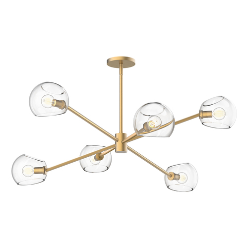Alora Lighting Alora Lighting Willow Brushed Gold Chandelier CH548637BGCL