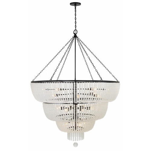 Crystorama Lighting Rylee 60-Inch Wide Chandelier in Matte Black by Crystorama Lighting 618-MK