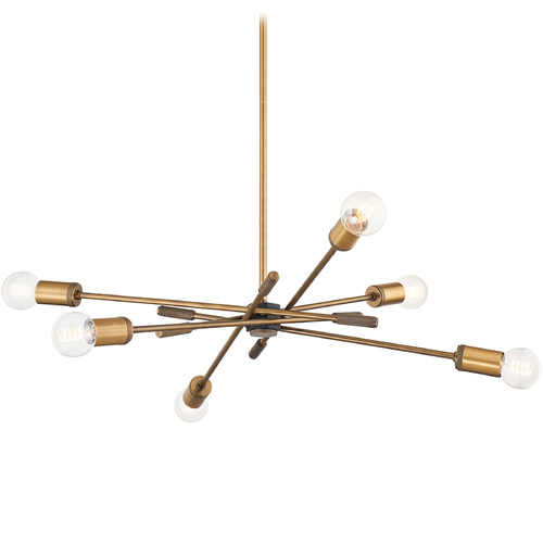 Troy Lighting Chino Patina Brass & Soft Black Chandelier