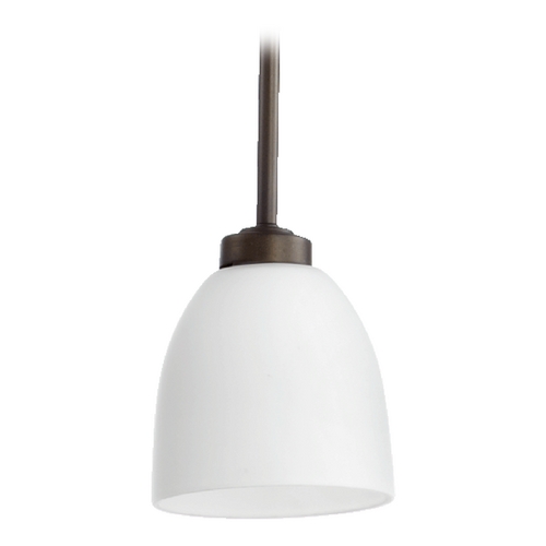 Reyes Oiled Bronze Mini Pendant by Quorum Lighting