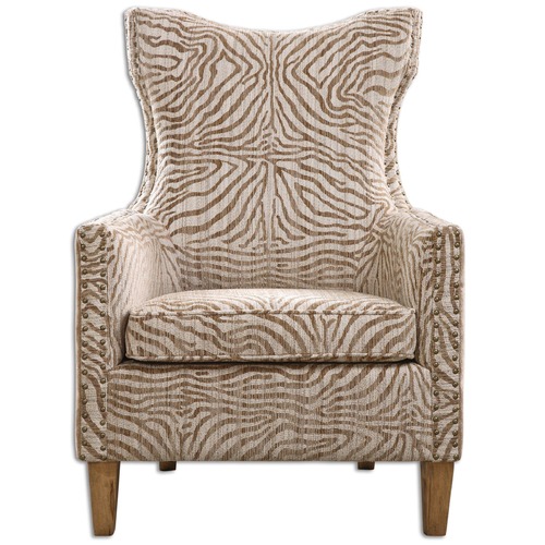 Uttermost Lighting Uttermost Kiango Animal Pattern Armchair 23208