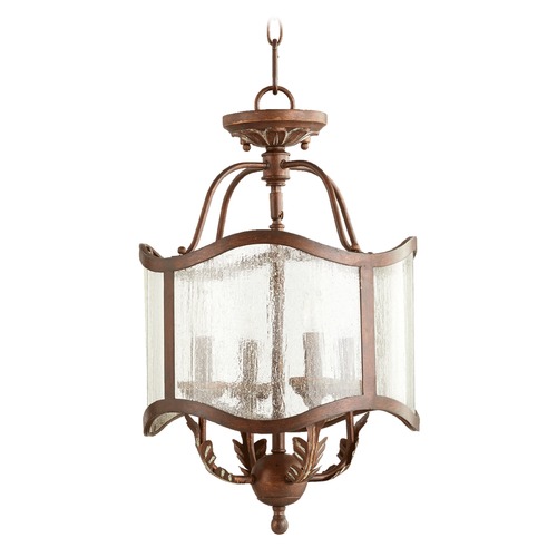 Seeded Glass Pendant Copper by Quorum Lighting