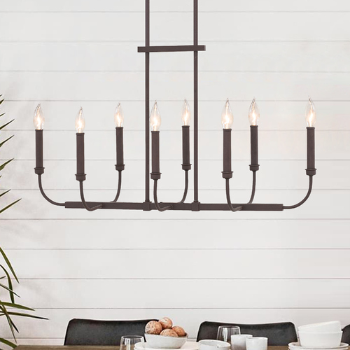 Alister 33-Inch Linear Chandelier in Buckeye Bronze by Hinkley Lighting