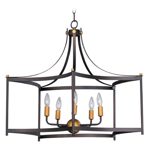 Maxim Lighting Wellington Oil Rubbed Bronze & Antique Brass Pendant by Maxim Lighting 13595OIAB