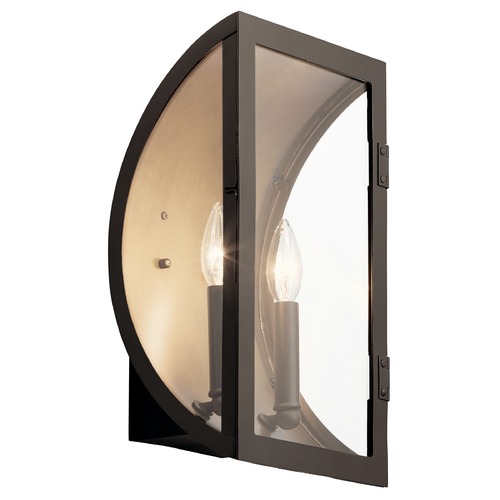 Kichler Lighting Narelle Medium Olde Bronze Outdoor Wall Light with Clear Glass 49287OZ