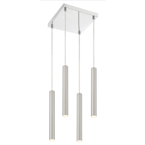 Z-Lite Forest Chrome LED Multi-Light Pendant by Z-Lite 917MP12-BN-LED-4SCH