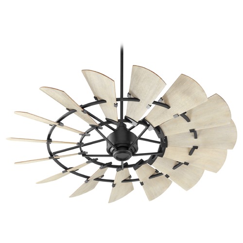 Windmill Noir Ceiling Fan Without Light by Quorum Lighting