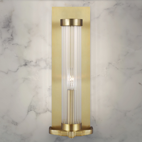 Visual Comfort Studio Collection Alexa Hampton Demi 16-Inch Tall Burnished Brass Sconce by Visual Comfort Studio AW1041BBS