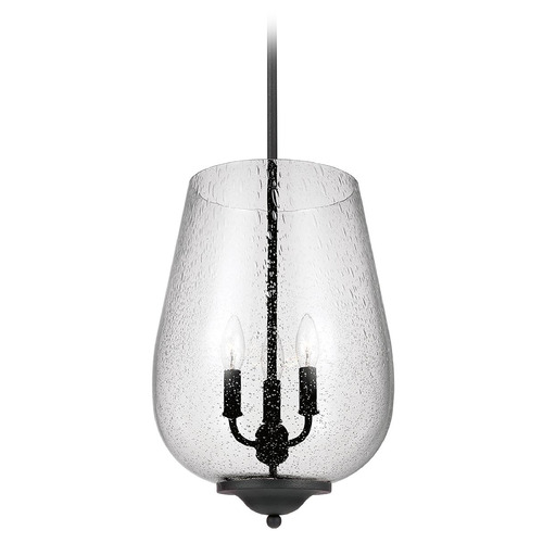 Generation Lighting Belton 12.25-Inch Wide Pendant in Black by Generation Lighting 5127803-112