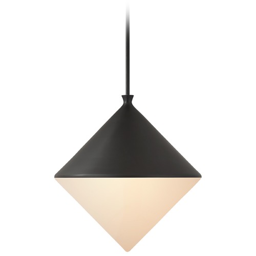 Visual Comfort Signature Collection Aerin Sarnen Large Pendant in Matte Black by Visual Comfort Signature ARN5357BLKWG