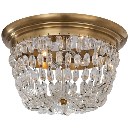 Visual Comfort Signature Collection E.F. Chapman Paris Flea Market Flush Mount in Brass by Visual Comfort Signature CHC4207ABSG