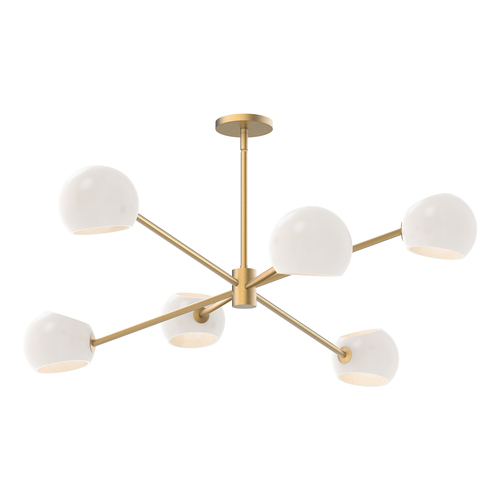 Alora Lighting Alora Lighting Willow Brushed Gold Chandelier CH548637BGOP