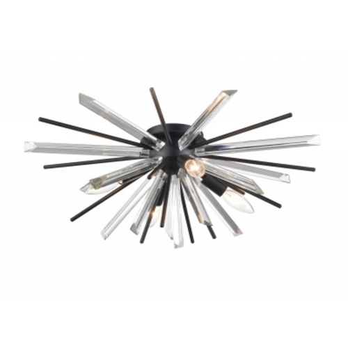 Palisades 24-Inch Flush Mount in Matte Black by Avenue Lighting