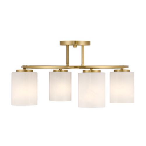 Savoy House Savoy House Lighting Herron Warm Brass Semi-Flushmount Light 6-4693-4-322