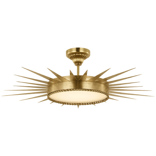 Studio Hand-Rubbed Antique Brass White Glass Pendant