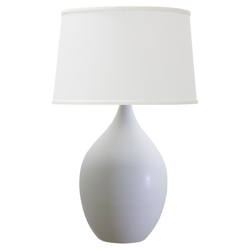 Scatchard Stoneware White Matte Table Lamp by House of Troy Lighting