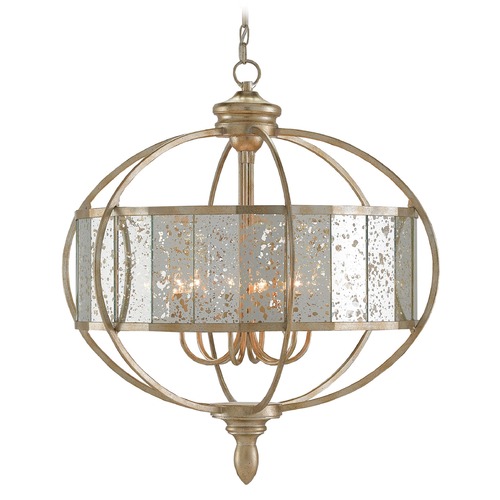 Currey and Company Lighting Florence Chandelier in Silver Granello by Currey & Company 9000-0072