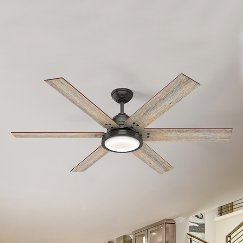 60-Inch Noble Bronze LED Ceiling Fan by Hunter Fan Company