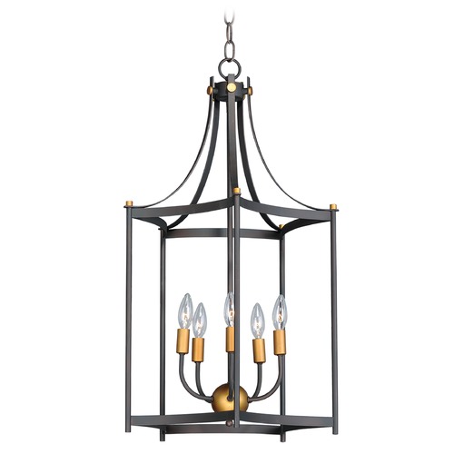 Maxim Lighting Maxim Lighting Wellington Oil Rubbed Bronze / Antique Brass Pendant Light 13597OIAB
