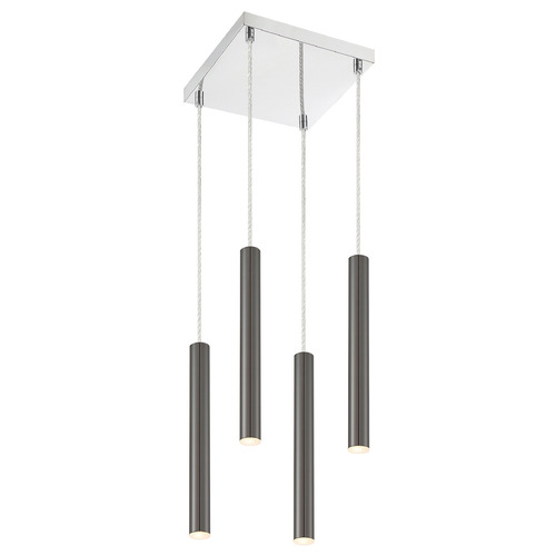 Z-Lite Forest Chrome LED Multi-Light Pendant by Z-Lite 917MP12-PBL-LED-4SCH