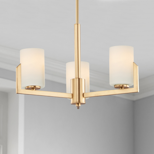 Dart Satin Brass Chandelier by Maxim Lighting
