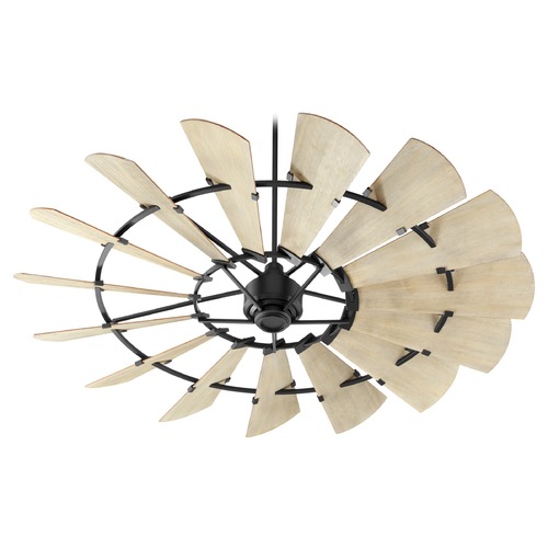 Windmill Noir Ceiling Fan Without Light by Quorum Lighting