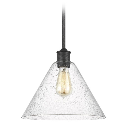 Belton 12-Inch Pendant in Midnight Black by Generation Lighting