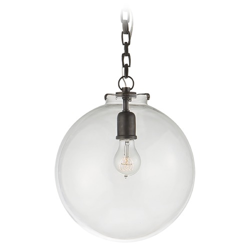 Visual Comfort Signature Collection Thomas OBrien Katie Globe Pendant in Bronze by Visual Comfort Signature TOB5226BZG4CG