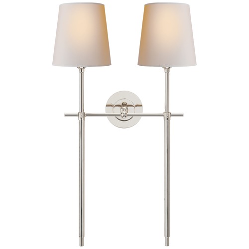 Visual Comfort Signature Collection Thomas OBrien Bryant Sconce in Polished Nickel by Visual Comfort Signature TOB2025PNNP