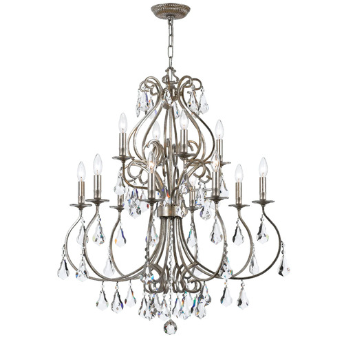 Ashton 32-Inch Chandelier in Olde Silver by Crystorama Lighting