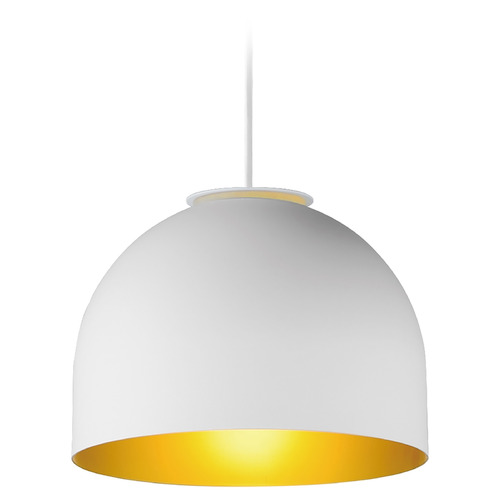 ET2 Lighting Foster White & Gold LED Mini Pendant by ET2 Lighting E34602-54WTGLD