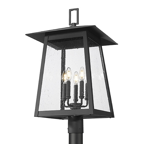 Z-Lite Rainer Black Post Light