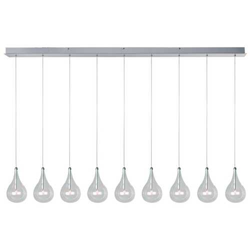 Larmes 56-Inch Linear Pendant in Polished Chrome by ET2 Lighting