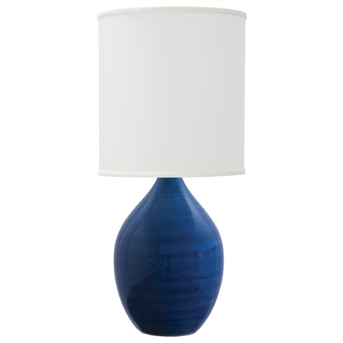 Scatchard Stoneware Blue Gloss Table Lamp by House of Troy Lighting