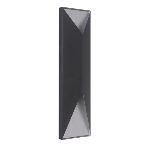 Peak Matte Black / Brushed Aluminum LED Outdoor Wall Light by Craftmade Lighting